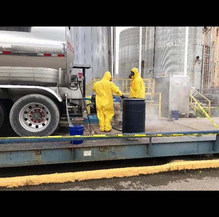 Industrial cleaning equipment in action